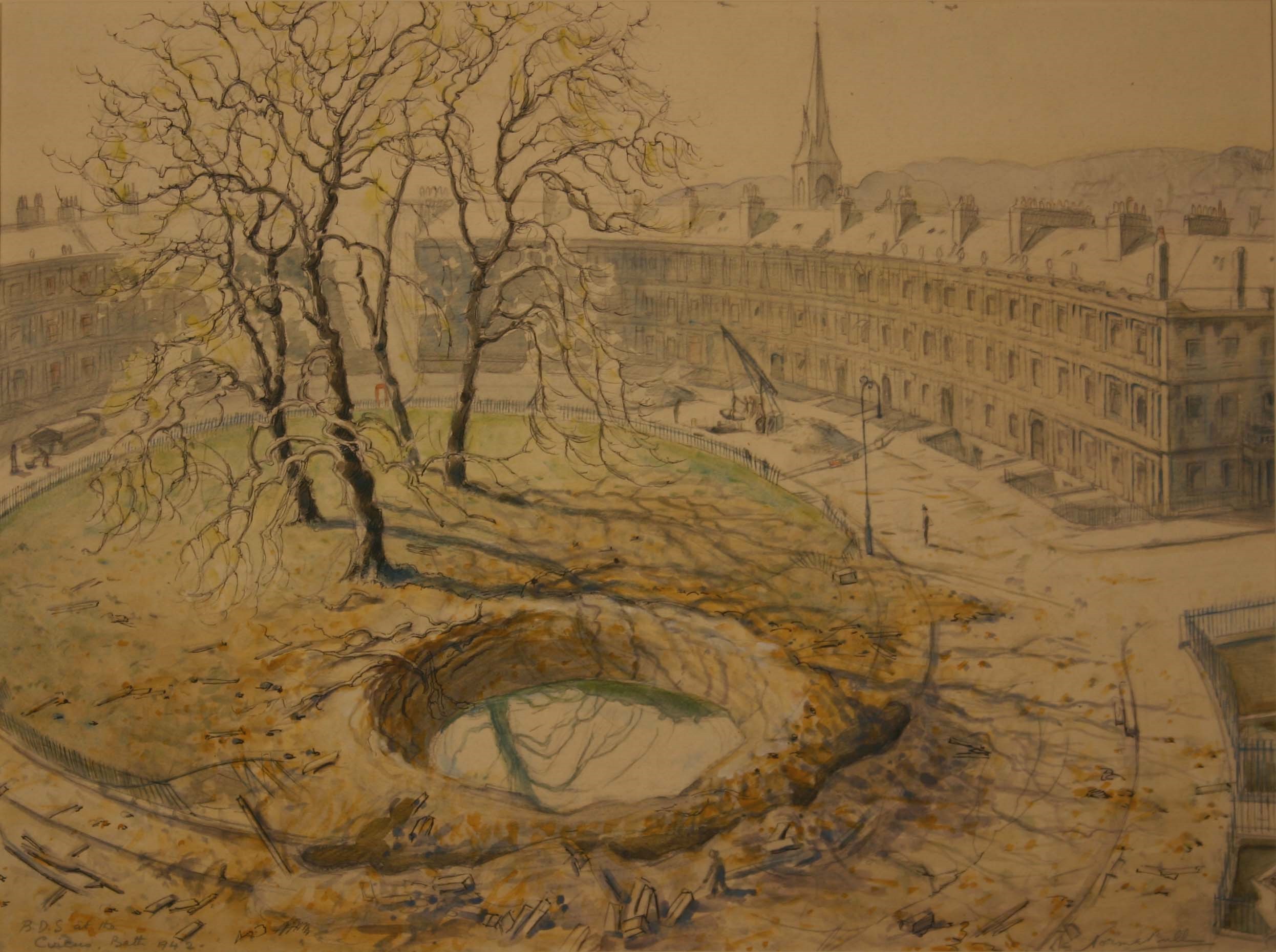 The Circus.  Watercolour. Norman  Bull. 1942